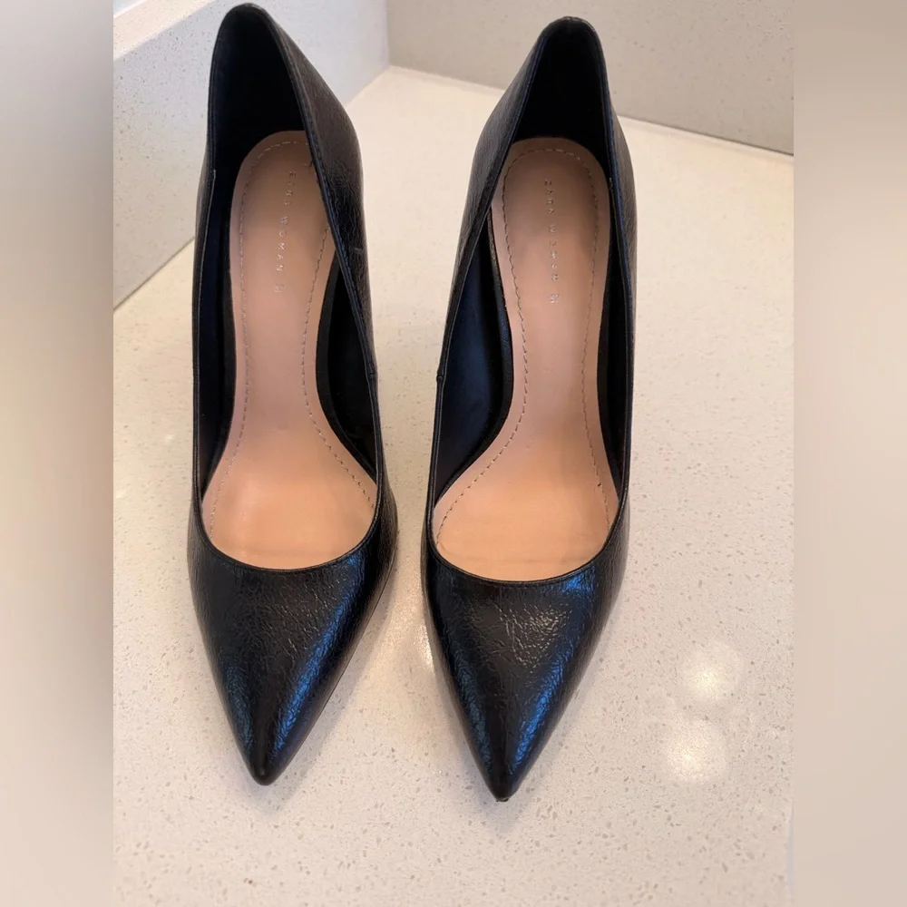 Zara Elegant Black Women's Pumps - Picture 2 of 9